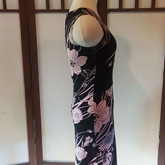 Taboo dress sz small pink and black floral print - Picture 4 of 8